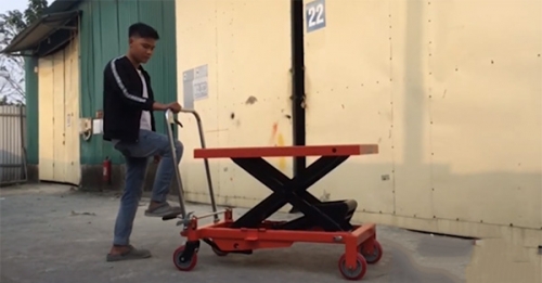 Cho thuê bàn nâng hạ bằng tay tại Bắc Ninh